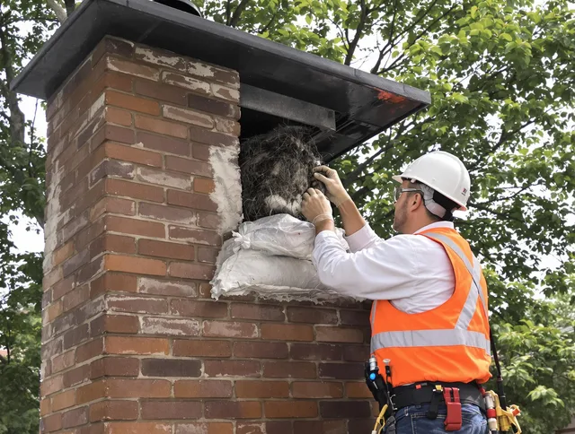 Humane removal of debris and animals by North Branford Chimney Sweep in North Branford, CT