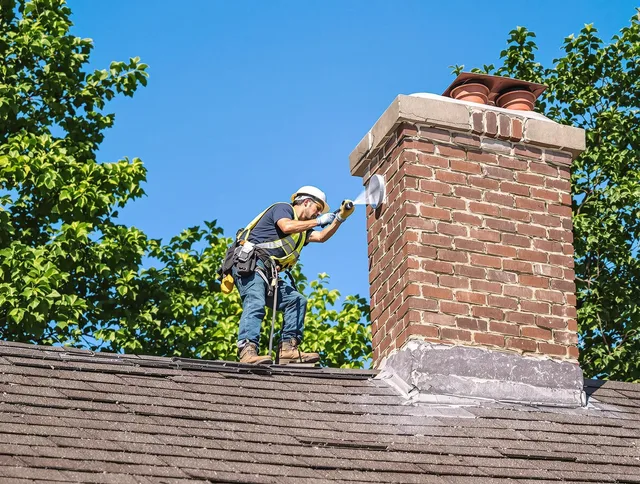 North Branford Chimney Sweep performing an inspection with advanced tools in North Branford, CT