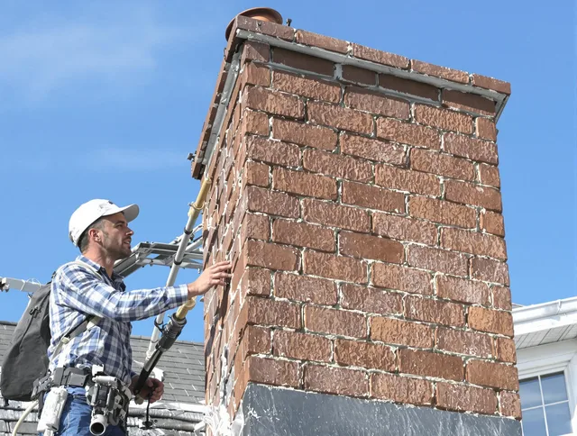 Brickwork for a chimney rebuild by North Branford Chimney Sweep in North Branford, CT