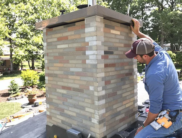 North Branford Chimney Sweep completing a modern chimney remodel in North Branford, CT