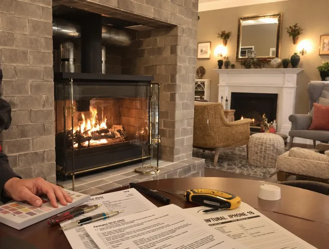 North Branford Chimney Sweep verifying fireplace safety measures in North Branford, CT