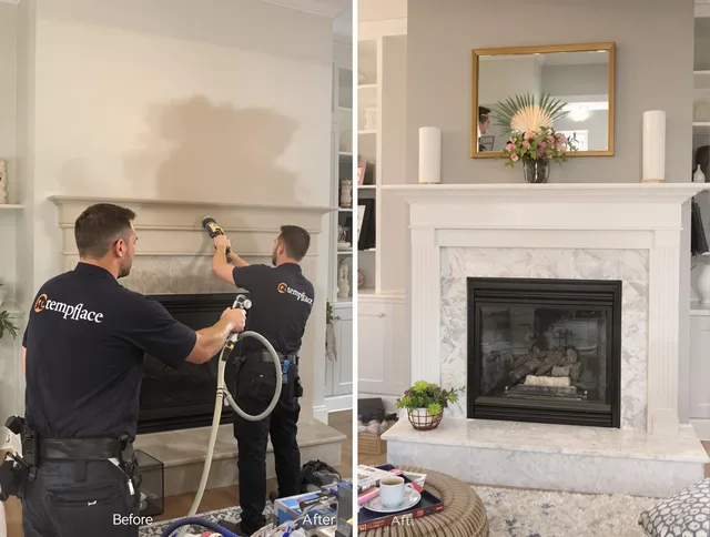 Professional soot removal by North Branford Chimney Sweep team in North Branford, CT